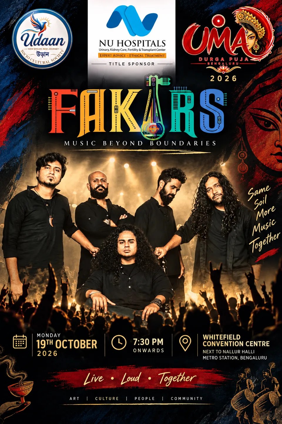 FAKIRS live at UMA 2026 — 19 October at Whitefield Convention Centre