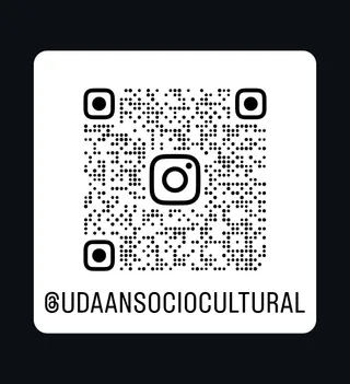 QR code to follow @udaansociocultural on Instagram
